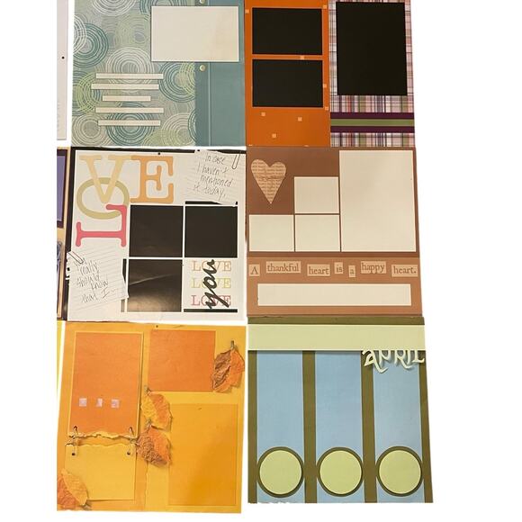 Lot Of 12 Scrapbook Layout Pages 12”X12” Premade Calendar Holidays All Ocassion - Picture 2 of 8